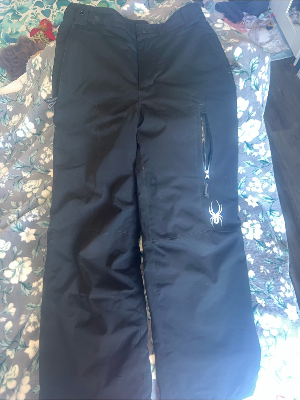 Kids Spyder Black Snow Pants